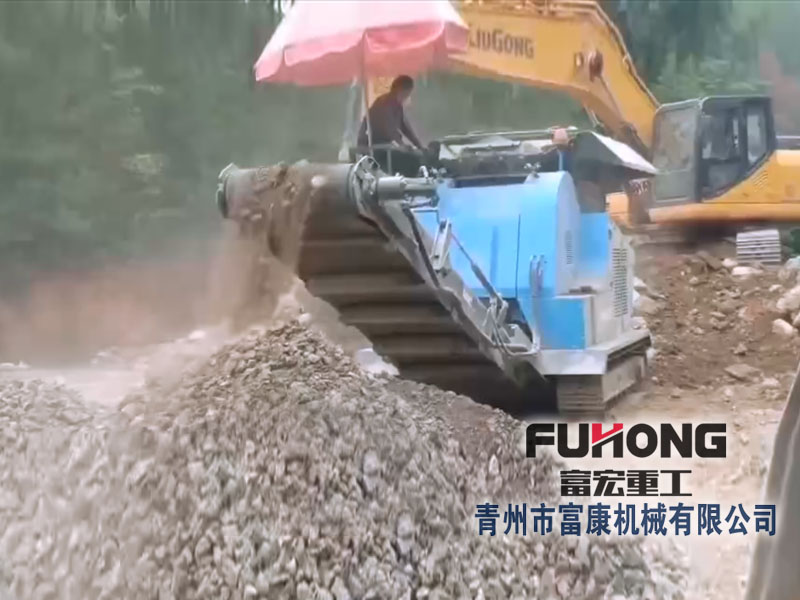 鹅卵石移动破碎站 鹅卵石移动破碎站